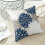 Fodere per cuscini in lino, blu navy e bianche, 20x20 pollici (2 pezzi) 3