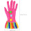 Fargerike Dot Stripe Clown Hansker for Voksne Elastisk Mykt Cosplay Tilbehør 2