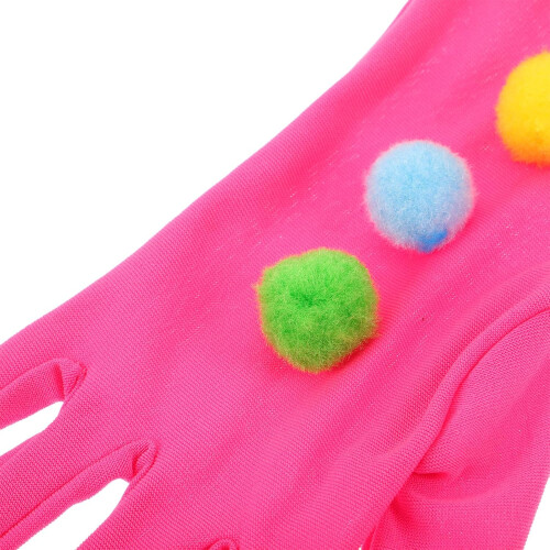 Fargerike Dot Stripe Clown Hansker for Voksne Elastisk Mykt Cosplay Tilbehør 2
