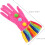 Fargerike Dot Stripe Clown Hansker for Voksne Elastisk Mykt Cosplay Tilbehør 8