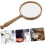 Loupe de lecture portable à effet bois rétro 8
