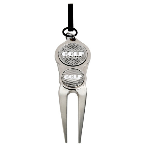 Pitch Repair Tool with Golf Ball Marker Silver