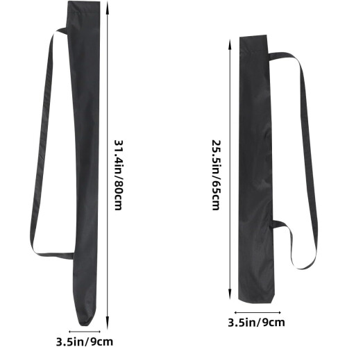 2pcs Umbrella Carrying Bag Folding Storage Bag Black Pongee Dirtproof Workmanship 1