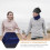 Navy Adjustable Sponge Neck Protector Neck Support Brace Skin-friendly Material Relieves Sprains Universal 4