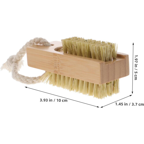 Brosse de nettoyage portable double face pour manucure et pédicure 1