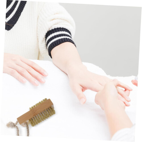 Brosse de nettoyage portable double face pour manucure et pédicure 2