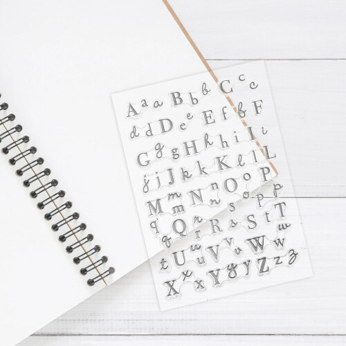 Φύλλο σφραγίδας γραμμάτων αλφαβήτου για scrapbooking, ημερολόγιο DIY, κατασκευή καρτών 2