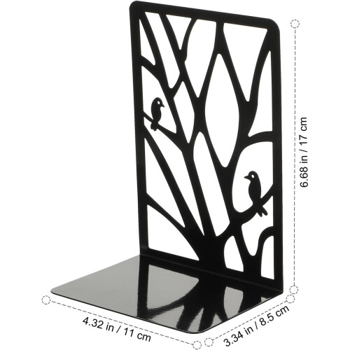 1 Pair Iron Book Storage Rack Bookends Delicate Touch and Smooth Surface 1