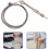 2m Pressure Spring Adjustable Thermometer Probe Wire Stainless Steel Temperature Sensor Probe 8