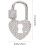 Fermoir de collier en forme de cœur, accessoire DIY, or blanc K, fermoir multifonctionnel 2