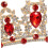Strass coroa para mulheres e elegante casaco Tiara 5