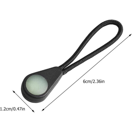 10pcs Self-Luminous Zipper Pulls with Glow Rope for Camping Hiking Backpack 1