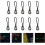 10pcs Self-Luminous Zipper Pulls with Glow Rope for Camping Hiking Backpack 5