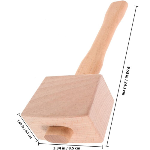 Holzhammer mit ergonomischem Griff und robustem Holzmaterial 1