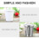 2pcs Mini White Iron Garbage Can with Lid Storage Pot Waste Storage Bin for Home Use Suitable 3