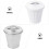 2pcs Mini White Iron Garbage Can with Lid Storage Pot Waste Storage Bin for Home Use Suitable 6