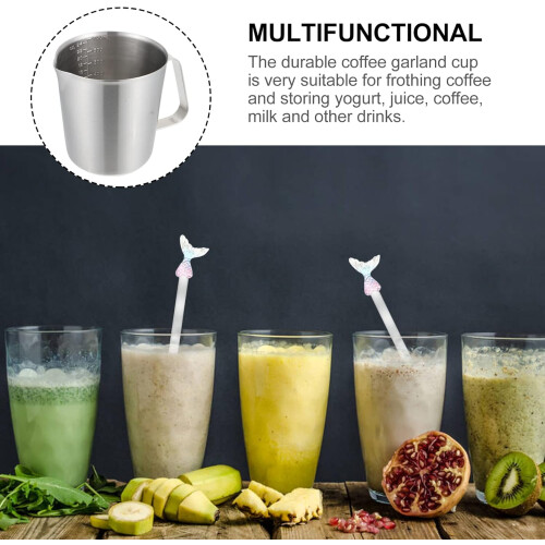 Stainless Steel Measuring Cup Scale Graduated Cup for Kitchen Laboratory Use Ergonomic Handle 2