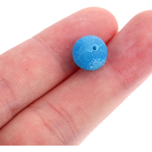 Matte blaue Achatperlen, 6 mm, 62 Stück, Strang, DIY-Schmuckperlen 1