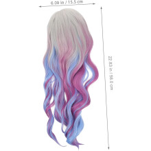 1 Set lockige Perücke für Damen, farbenfrohes, modisches Haarteil aus strapazierfähigem Kunsthaar für Cosplay, Partys und Halloween