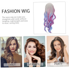 1set peruca enrocada para mulheres cabelo sintético resistente ao peito de cabelo colorido da moda para festas de cosplay Halloween