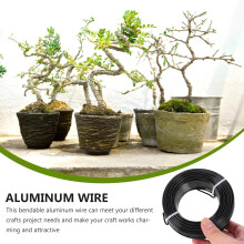 Rollo de alambre de aluminio negro de 5 mm para la fabricación de joyas, abalorios y escultura. Alambre para manualidades y accesorios hechos a mano.