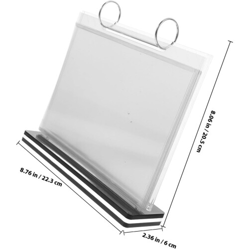 Menü-Displayständer, A5-Papierhalter (horizontal), Dokumentenständer, Tischschildhalter 1