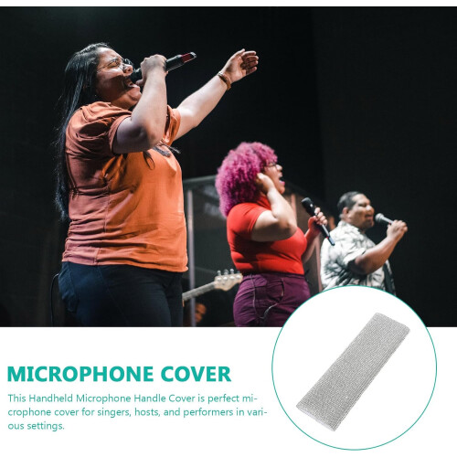 Wireless Rhinestone Glamorous Handheld Microphone Cover Mic 2