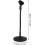 Support de microphone de table réglable, stable et lourd, en métal noir. 2