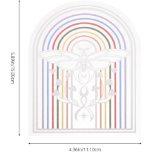 Regenboog raamstickers, raamdecoratie van PVC-folie, gemakkelijk te verwijderen, voor glazen deuren en glazen panelen.