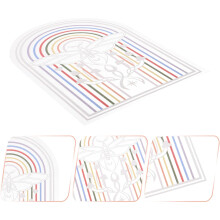 Rainbow Window Clings Sun Catcher Window Cling PVC-film lett å fjerne for dekorasjon av glassdører og glasspaneler