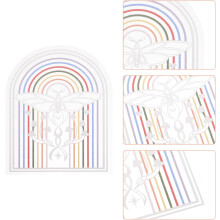 Autocollants pour fenêtres arc-en-ciel, attrape-soleil, film PVC facile à décoller pour la décoration des portes et panneaux de verre