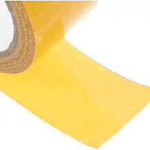 Gelbes doppelseitiges Netzgewebe-Klebeband 3 cm x 10 m, wasserfest, stark klebend, Teppichklebeband