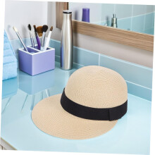 Cappello estivo pieghevole intrecciato a mano con ampia tesa, ideale per proteggere dal sole, perfetto per viaggi e spiaggia.
