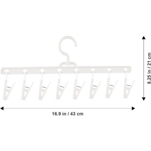 8 Clips Windproof Clips Multi-Purpose Hanger Socks Holder Pp Material Well Sewn Foldable Design 1