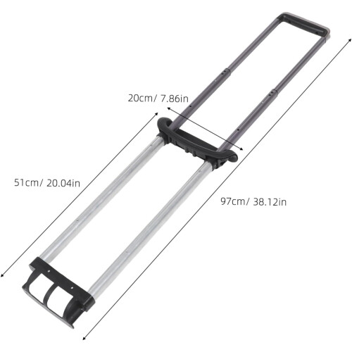Alloy Telescopic Luggage Handle Replacement for Suitcase Adjustable Retractable Luggage Pull Repair Part 1
