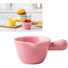 Capacidade de alta temperatura da mini cerâmica de cozinha de 70ml do pote do porridge da alça única