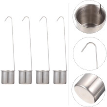 1 stuk wijnlepel van roestvrij staal met ergonomische lange steel, geschikt voor kwantitatief gebruik, zilverkleurig, voor in de bar