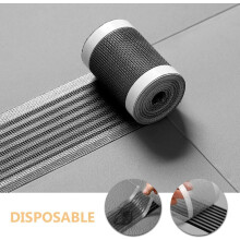 1 Rolle Einweg-Haarfangaufkleber für Duschabflüsse, schwarz, mit hocheffizienter Filtration, verhindert Verstopfungen im Abfluss