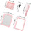 Magnetic Vanity Mirror for Locker with Storage Box and Comb Rectangular Small Makeup Mirror 2
