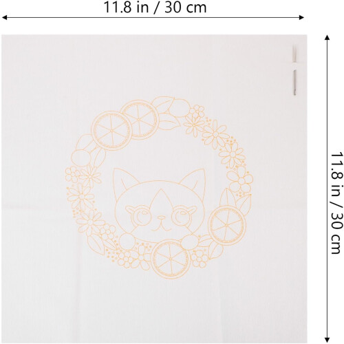 Kattbroderikit för nybörjare DIY handbroderikit bomullsmaterial 1