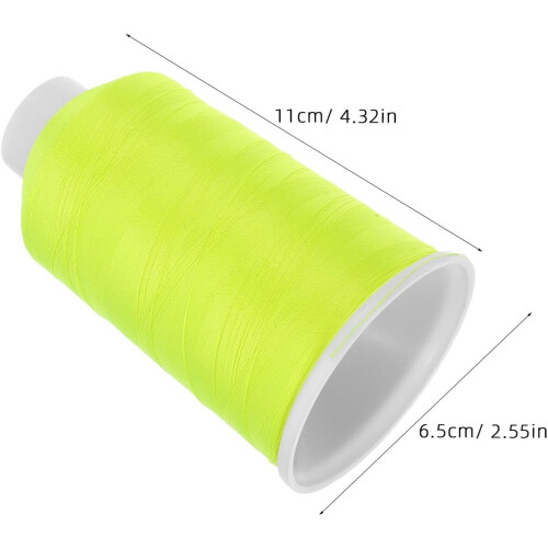 3000 Yards (ca. 2744 m) Leuchtstickgarn, Polyester-Stickgarn 150D/2 Gelb 1