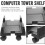 Mobile CPU Stand with Wheels Large Black Movable Computer Tower Holder Rolling Cart 5