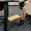 Mobile CPU Stand with Rolling Wheels, Wooden Computer Tower Base in Light Walnut 4