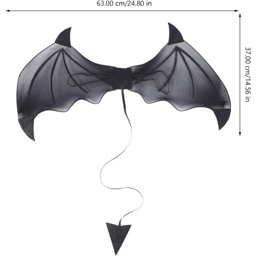 1 σετ κοστούμι Cosplay Devil Wings με κορδέλα για το κεφάλι 1