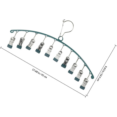 Rust Resistant Prevents Clothes from Blowing Sock Drying Rack with 10 Clips 1