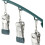 Rust Resistant Prevents Clothes from Blowing Sock Drying Rack with 10 Clips 7
