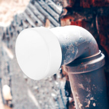 Dop de capăt de țeavă din PVC, 110 mm, alb, protector, înlocuibil, capac de capăt de țeavă, potrivit pentru fitinguri