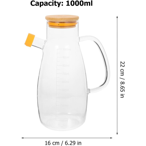 Glassoljedispenser Olivenoljedispenserflaske 1000 ml 1