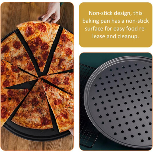 Four à pizza perforé en acier pour poêle en carbone 2