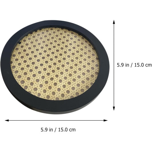 Multi-Functional Black Woven Plastic Serving Tray with Smooth Texture and Fine Detail 1